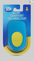 DOCTOR EXTRA SOFT Orthopedic Heel Pads for Men | Silicone Gel Heel Cups for Pain Relief, Shock Absorption, Plantar Fasciitis, Height Increase | Extra Cushioning Inserts for All Shoes (1 Pair)