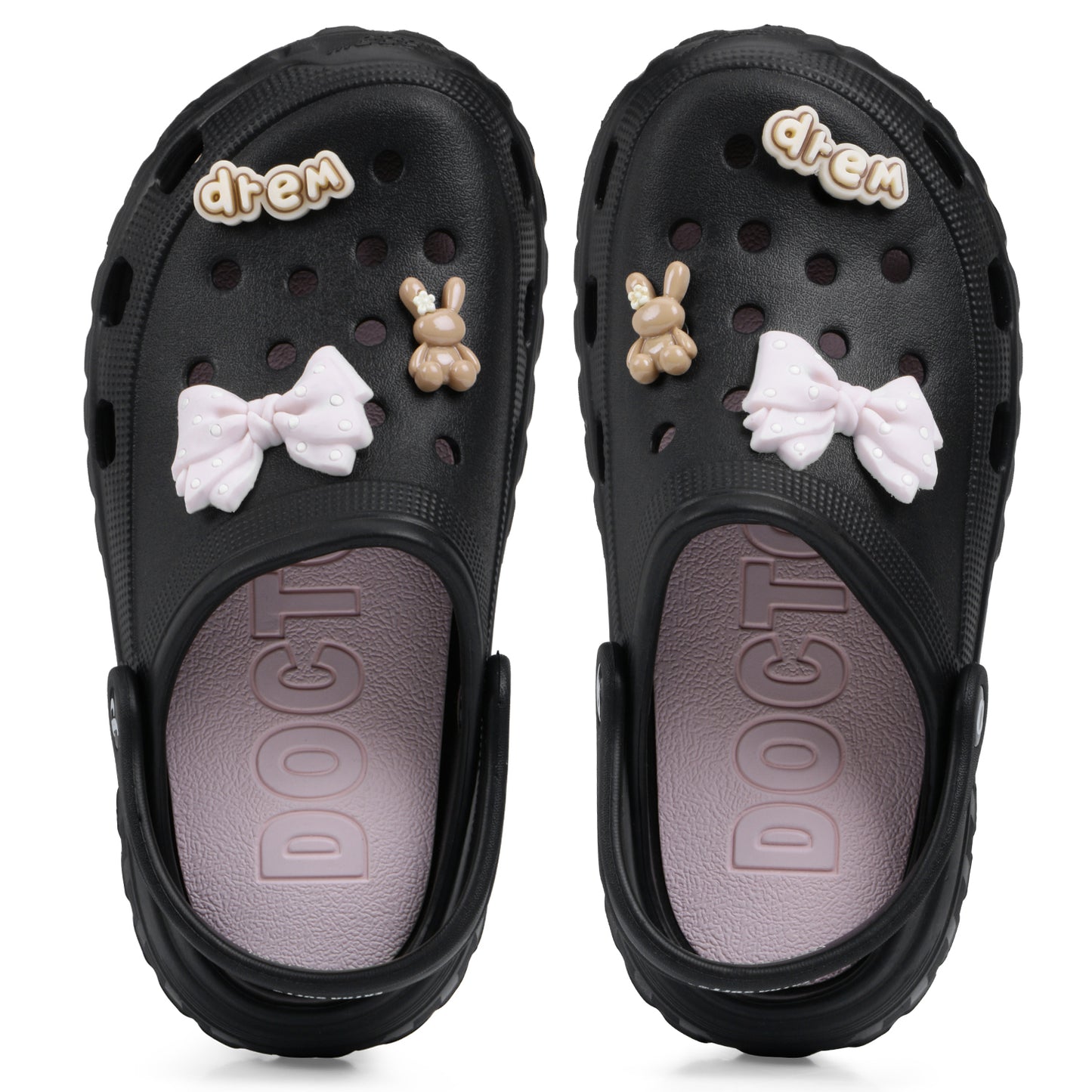 DOCTOR EXTRA SOFT D-522 Women's Ultrasoft Charms Clogs/Sandals with Adjustable Back Strap for Adult| Comfortable & Light Weight | Stylish & Anti-Skid |Waterproof & Everyday Use Mules for Girls/Ladies