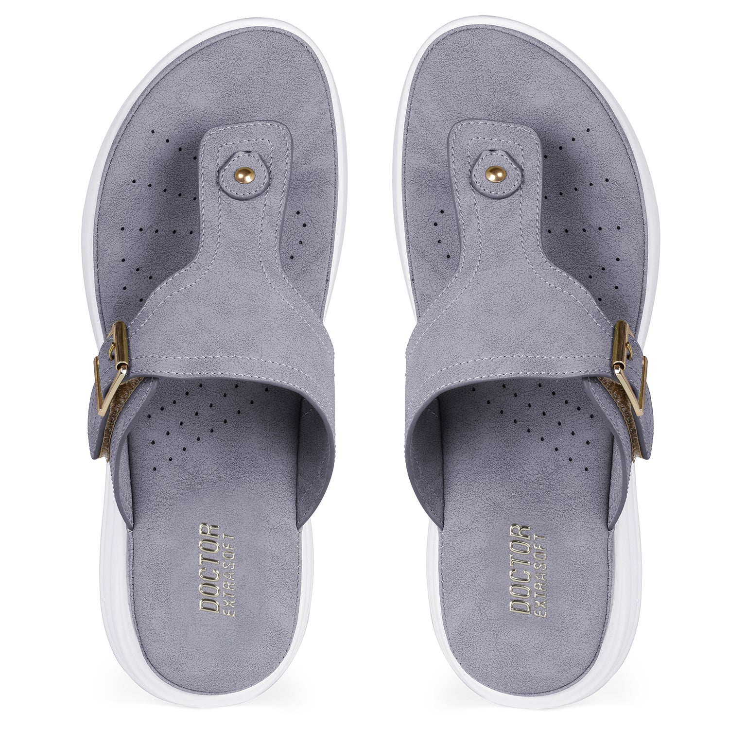 DOCTOR EXTRA SOFT D-621 Women's Ultra Lightweight Slippers/Flip-Flops with Memory Foam Cushion | Stylish & Comfortable | Casual & Fashion| Diabetic & Orthopedic Synthetic Slip-on Sandals Ladies/Girls