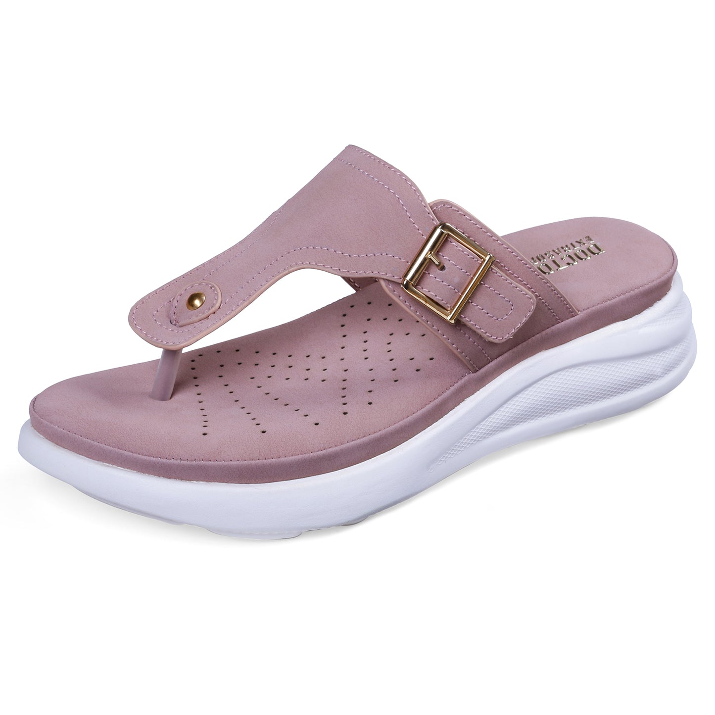 DOCTOR EXTRA SOFT D-621 Women's Ultra Lightweight Slippers/Flip-Flops with Memory Foam Cushion | Stylish & Comfortable | Casual & Fashion| Diabetic & Orthopedic Synthetic Slip-on Sandals Ladies/Girls