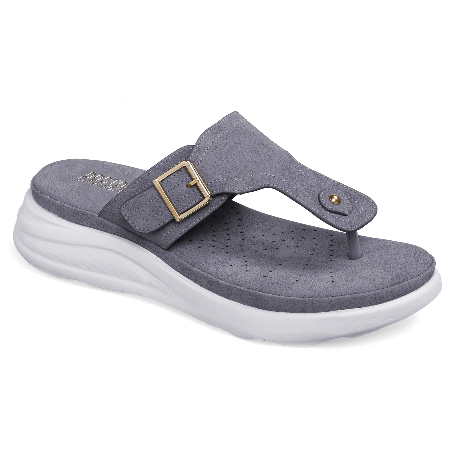 DOCTOR EXTRA SOFT D-621 Women's Ultra Lightweight Slippers/Flip-Flops with Memory Foam Cushion | Stylish & Comfortable | Casual & Fashion| Diabetic & Orthopedic Synthetic Slip-on Sandals Ladies/Girls