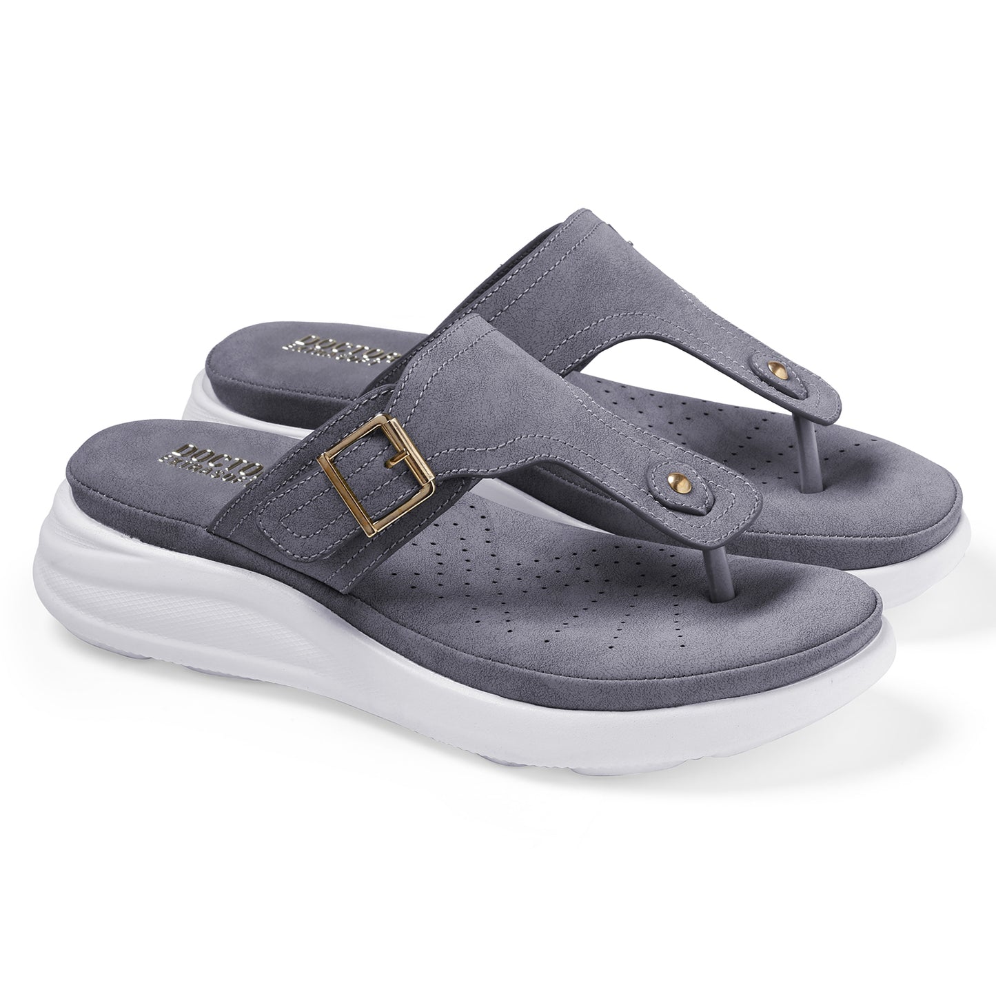 DOCTOR EXTRA SOFT D-621 Women's Ultra Lightweight Slippers/Flip-Flops with Memory Foam Cushion | Stylish & Comfortable | Casual & Fashion| Diabetic & Orthopedic Synthetic Slip-on Sandals Ladies/Girls