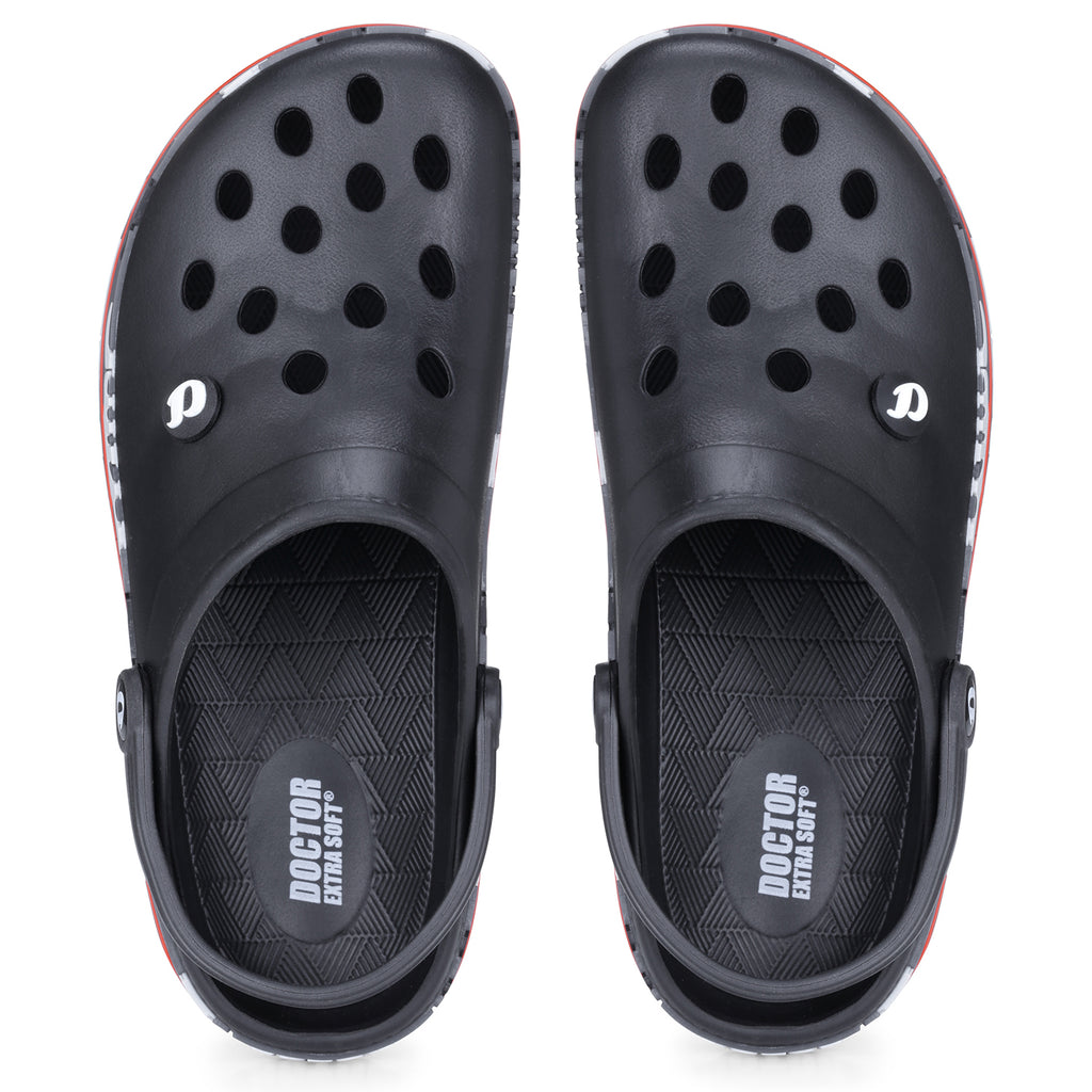 DOCTOR EXTRA SOFT D-520 Men's Classic Camouflage Casual Clogs/Sandals with Adjustable Back Strap for Adult| Comfortable & LightWeight | Stylish & Anti-Skid |Waterproof & Everyday Use Mules Gents & Boys