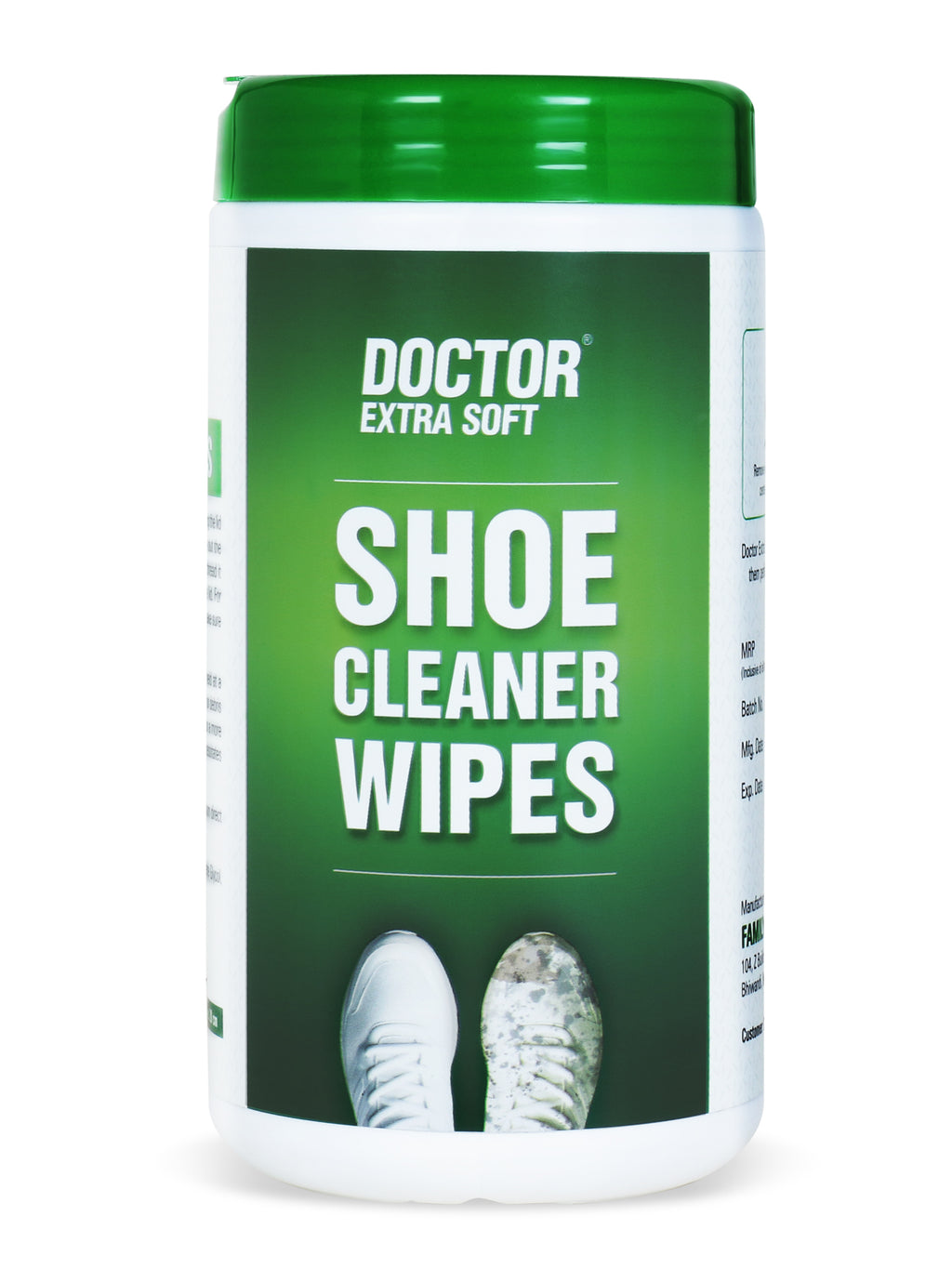 Doctor Extra Soft D-921 Shoe Cleaner Wet Wipes For Shoes/Loafers/Sandals/Slippers/Athletic Shoes/Sneakers/White Shoes/Tennis Shoes/Scrub Off Dirt/Mud/Grass Stains - 50 Wipes (Ready to Use)