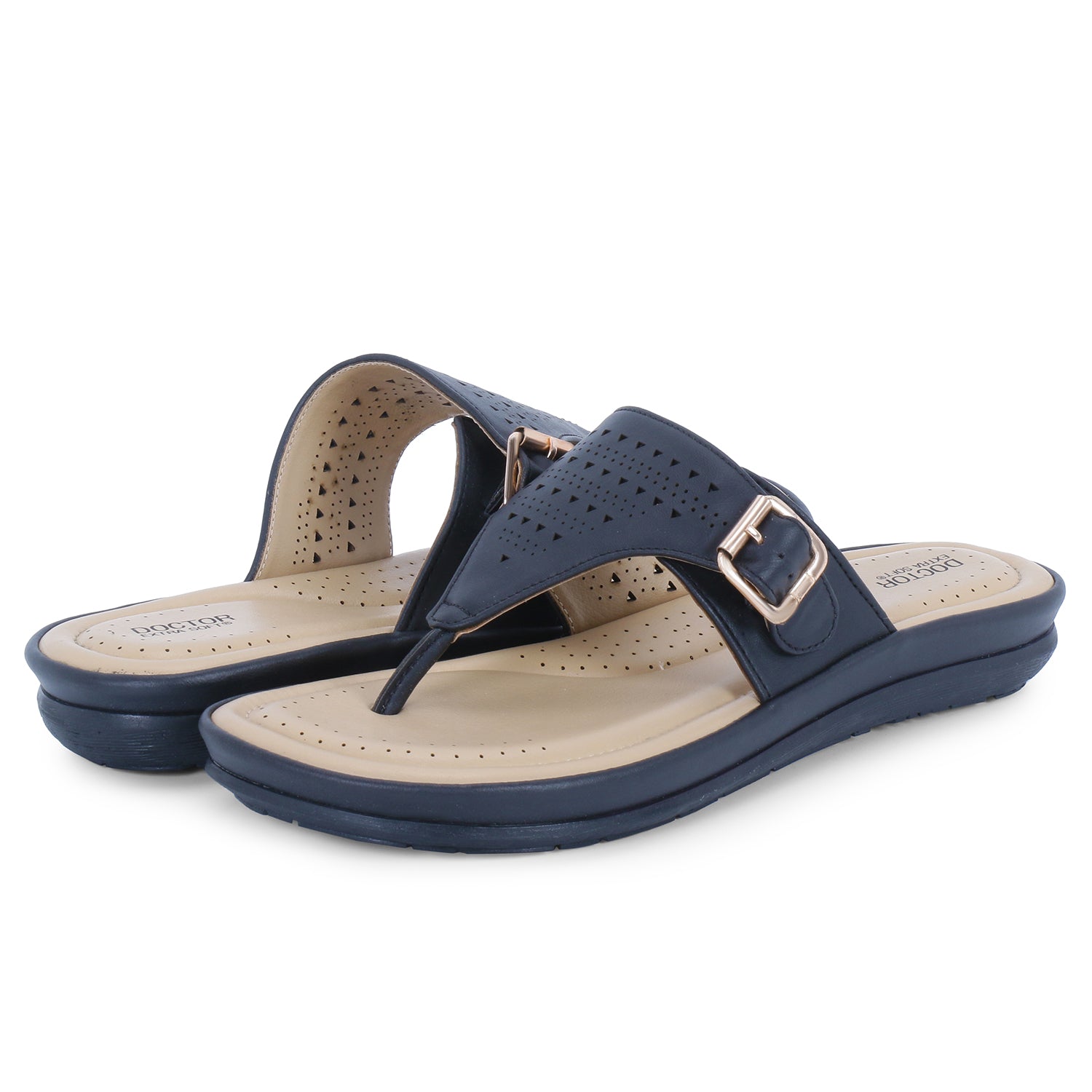 DOCTOR EXTRA SOFT 609 Women's Flat Memory Foam Slippers/Flip-Flops Fas ...
