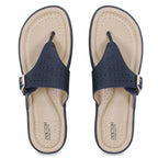 DOCTOR EXTRA SOFT 609 Women's Flat Memory Foam Slippers/Flip-Flops Fashion Stylish Casual Comfortable Diabetic Orthopedic Lightweight Synthetic Slip-on Sandals with Adjustable Buckle for Girls/Ladies