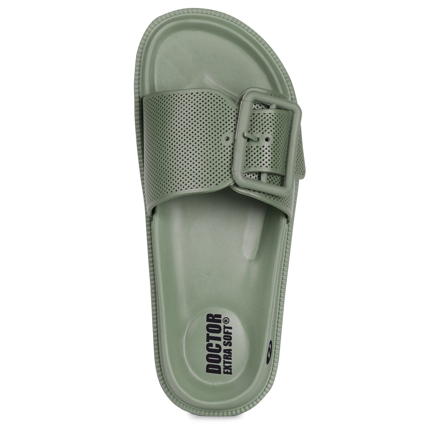 DOCTOR EXTRA SOFT D-526 Women's Classic Cushion Sliders/Slippers with Adjustable Buckle Strap for Adult|Comfortable & LightWeight|Stylish & Anti-Skid|Waterproof & Everyday Flip Flops for Ladies/Girls