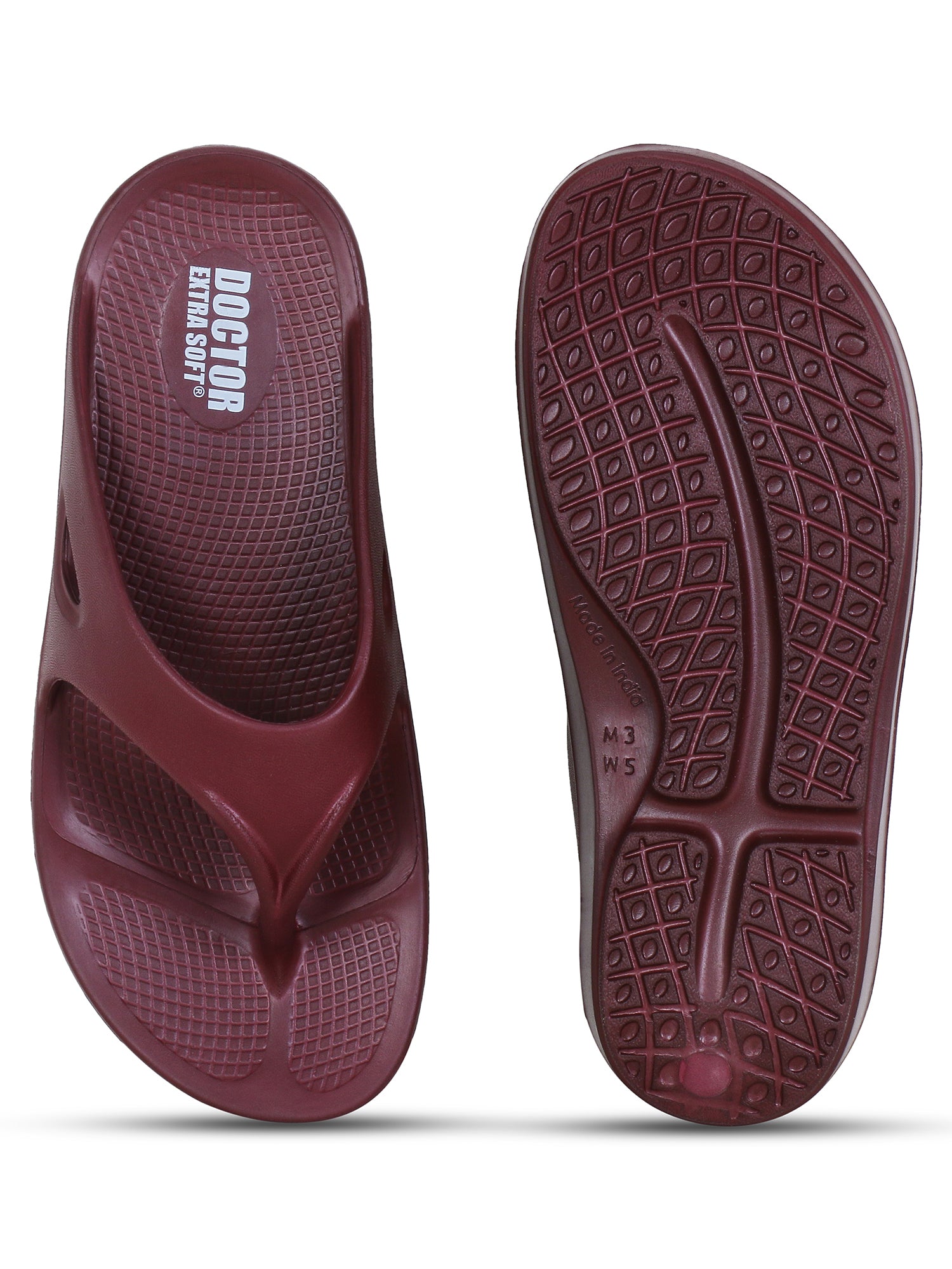 DOCTOR EXTRA SOFT D-510 Women's Classic Ultra Soft Flip Flops/Slippers with Cushion FootBed for Adult | Comfortable & Light Weight| Stylish & Anti-Skid| Waterproof & Everyday Slip-on for Ladies/Girls