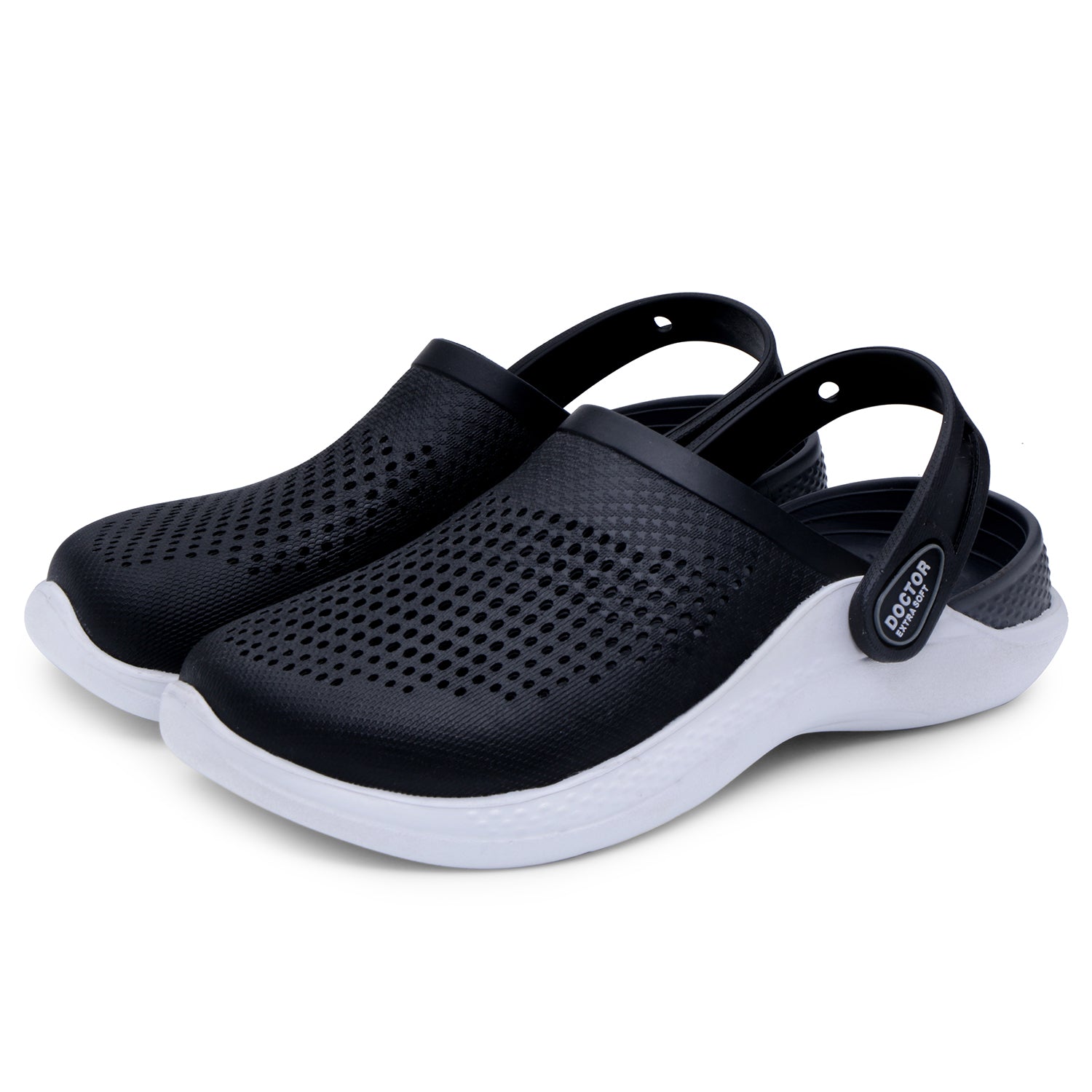 DOCTOR EXTRA SOFT D-513 Men's Classic Casual Sports Clogs/Sandals with Adjustable Back Strap for Adult | Comfortable & Lightweight| Stylish & Anti-Skid| Waterproof & Everyday Use Mules for Gents/Boys
