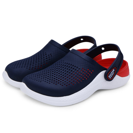 DOCTOR EXTRA SOFT D-513 Men's Classic Casual Sports Clogs/Sandals with Adjustable Back Strap for Adult | Comfortable & Lightweight| Stylish & Anti-Skid| Waterproof & Everyday Use Mules for Gents/Boys