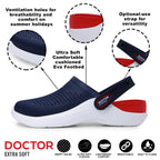DOCTOR EXTRA SOFT D-513 Men's Classic Casual Sports Clogs/Sandals with Adjustable Back Strap for Adult | Comfortable & Lightweight| Stylish & Anti-Skid| Waterproof & Everyday Use Mules for Gents/Boys