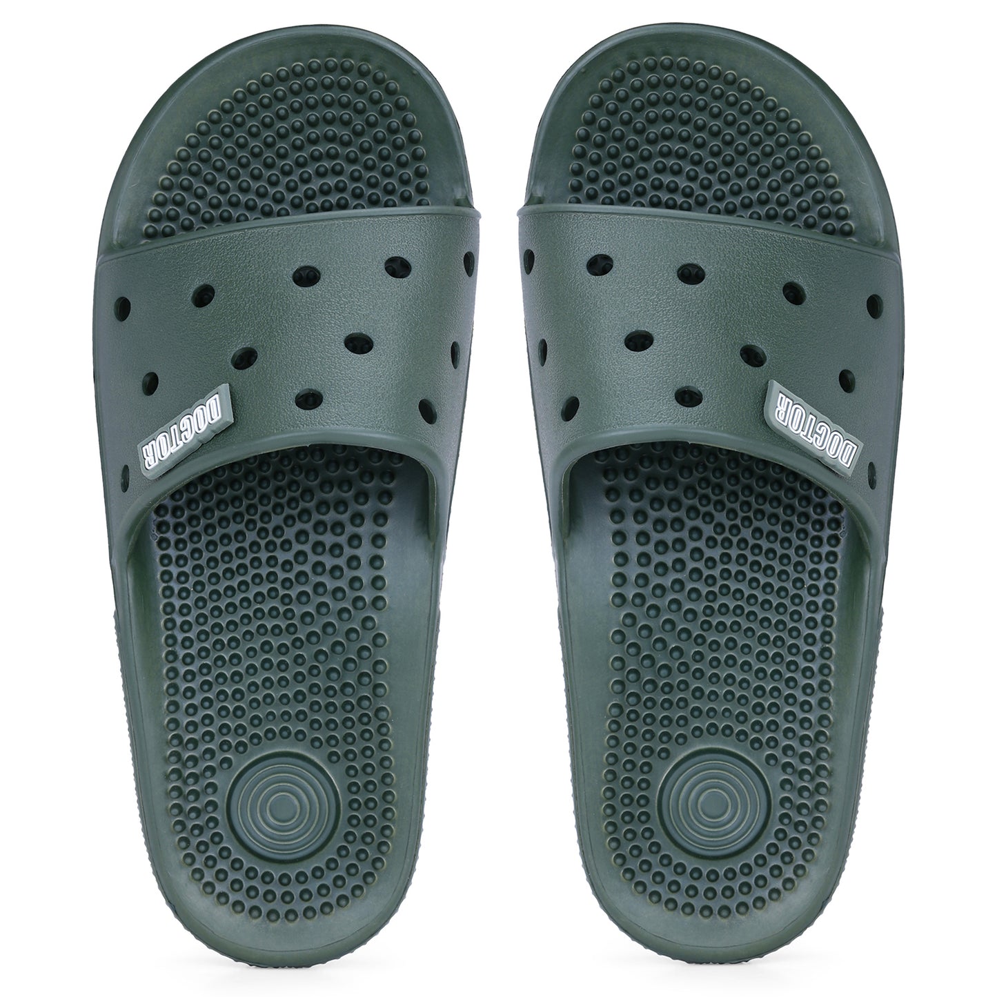 DOCTOR EXTRA SOFT D-545 Men's Orthopedic Acupressure Sliders/Slippers with Cushion FootBed for Adult| Comfortable & Light Weight | Stylish & Anti-Skid| Waterproof | Everyday Flip Flops for Gents/Boys