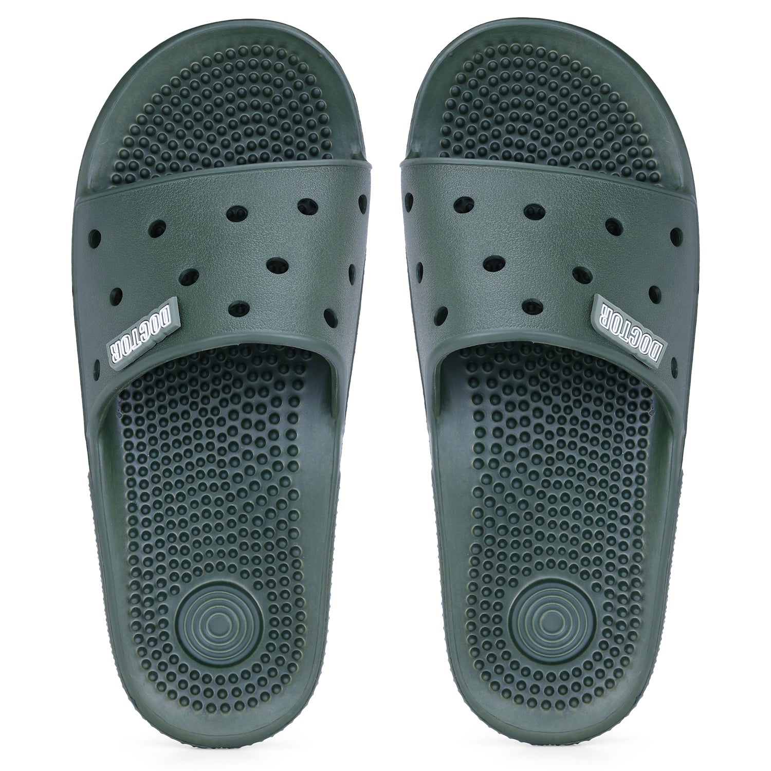 DOCTOR EXTRA SOFT D-545 Men's Orthopedic Acupressure Sliders/Slippers with Cushion FootBed for Adult| Comfortable & Light Weight | Stylish & Anti-Skid| Waterproof | Everyday Flip Flops for Gents/Boys