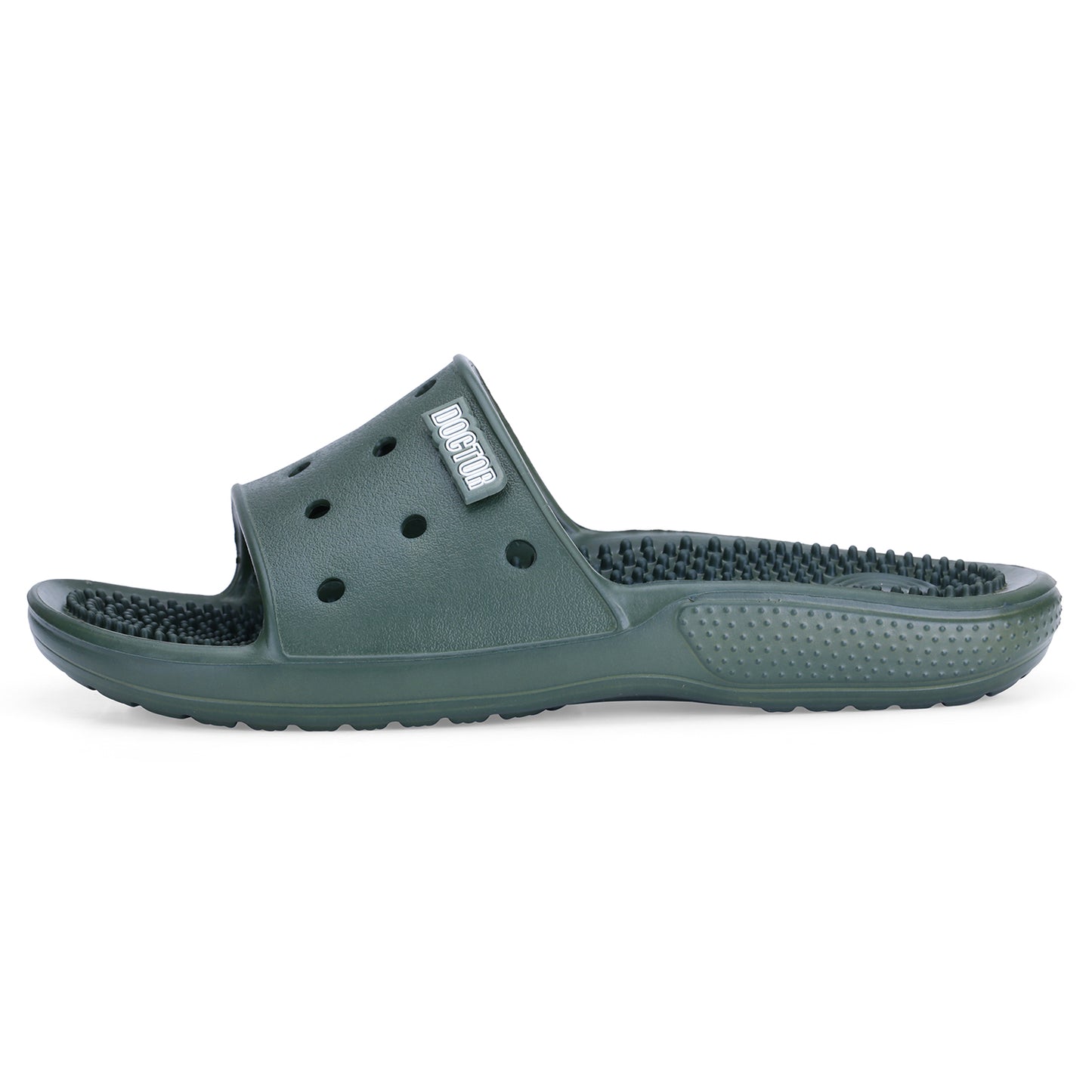 DOCTOR EXTRA SOFT D-545 Men's Orthopedic Acupressure Sliders/Slippers with Cushion FootBed for Adult| Comfortable & Light Weight | Stylish & Anti-Skid| Waterproof | Everyday Flip Flops for Gents/Boys