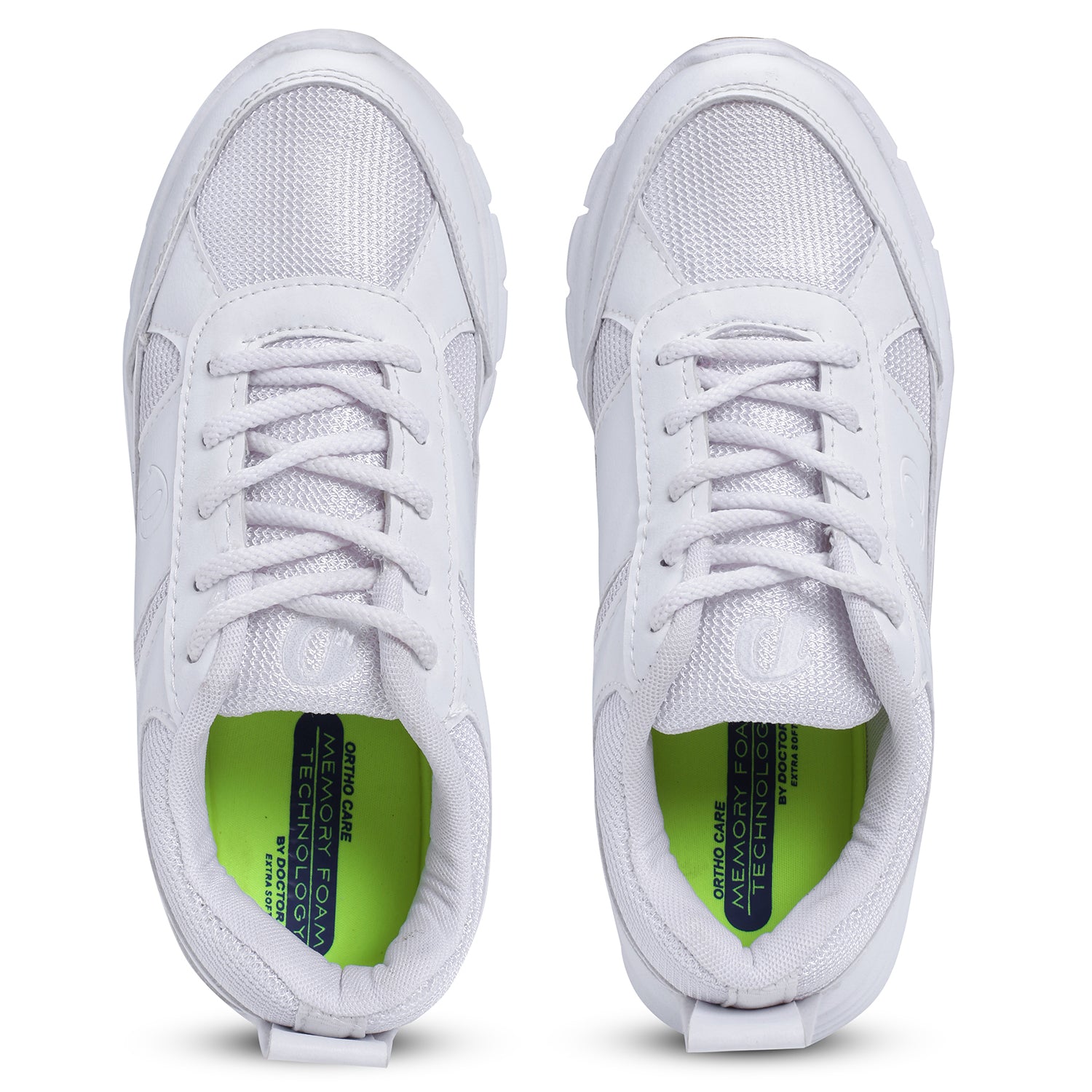 DOCTOR EXTRA SOFT D-3006 Lightweight EVA Gola Unisex-Child/Kids/Adults Black & White School Uniform Shoe with Memory Foam Cushion & Laces| Sports,Formal,Casual,Running|Comfortable,Durable & Anti-Skid Boys/Girls