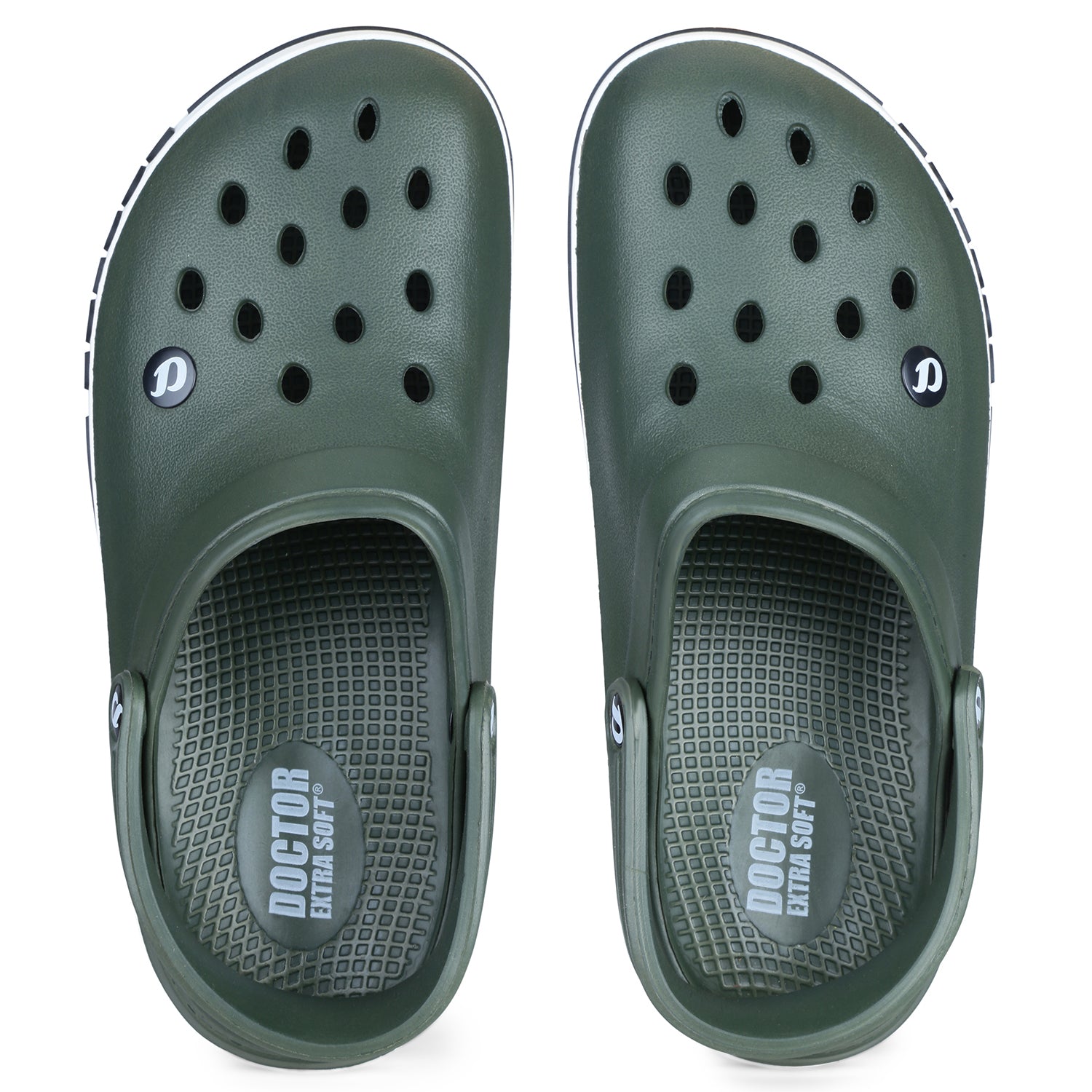 DOCTOR EXTRA SOFT D-502 Men's Ultra Soft Casual Clogs/Sandals with Adjustable Back Strap for Adult | Comfortable & Light Weight | Stylish & Anti-Skid | Waterproof & Everyday Use Mules for Gents/Boys