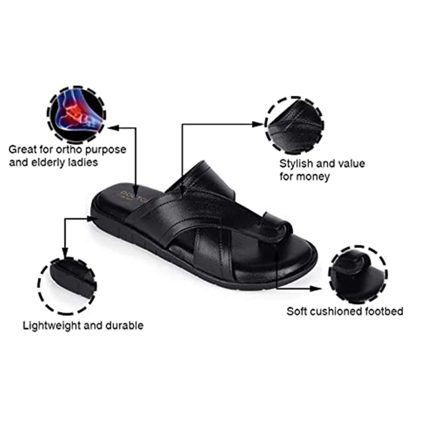 Doctor Extra Soft A-2, Orthopedic Skin-Friendly Shoes That Avoids Blisters Sweating Of The Feet for Men's-Gents-Boy's