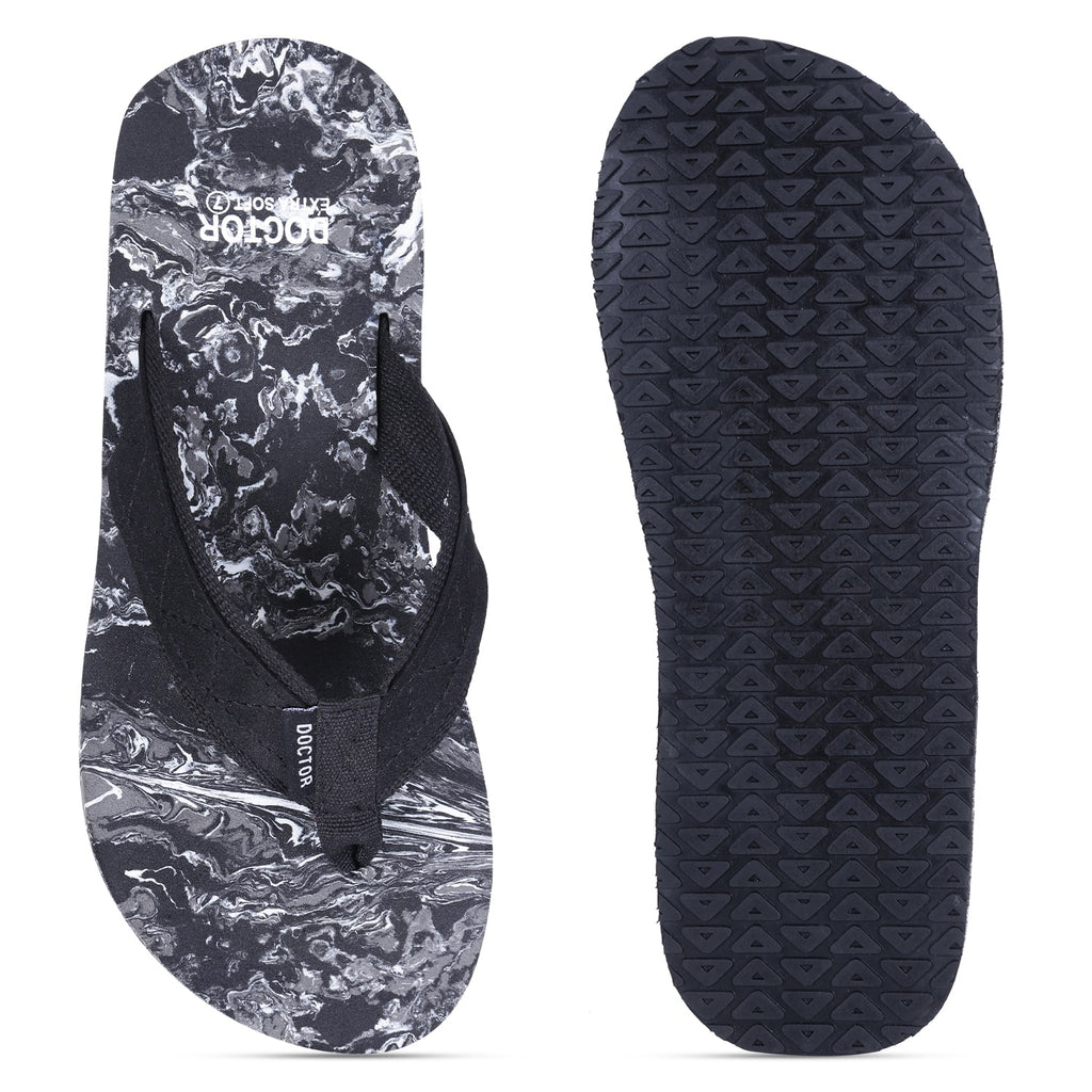 Doctor Extra Soft D-29 Men's Wood Anti Skid Flip flop/ Rubber Slippers, Colorful & Attractive House Sliders