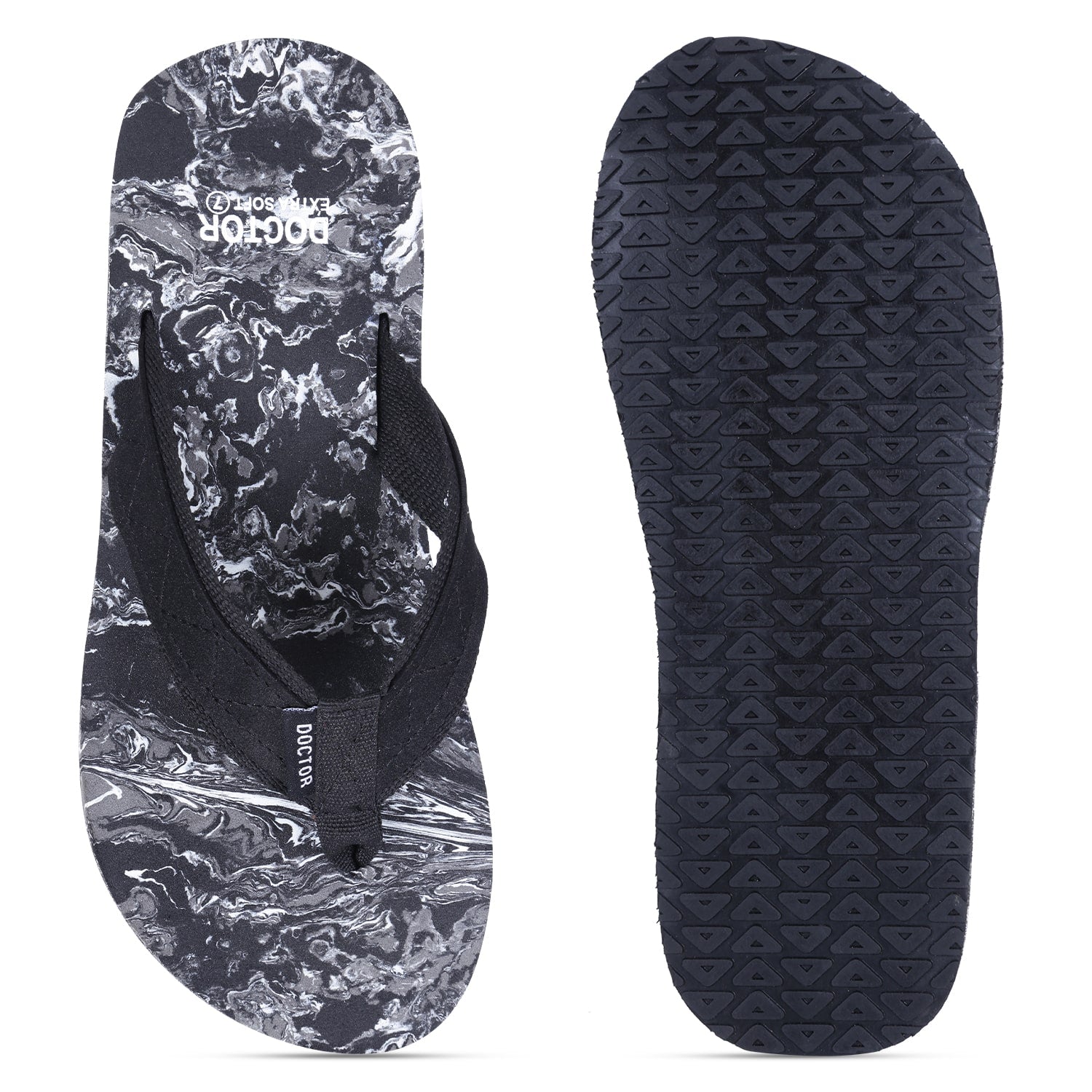 Doctor Extra Soft D-29 Men's Wood Anti Skid Flip flop/ Rubber Slippers, Colorful & Attractive House Sliders