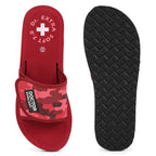 DOCTOR EXTRA SOFT D-54 Women's Camo Slippers Comfortable For Pregnancy Swelling With Adjustable Velcro Straps Camouflaged Sliders