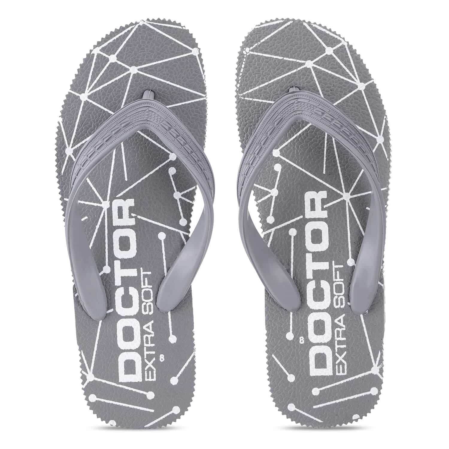 DOCTOR EXTRA SOFT D-01 Men's Hawaii Slipper Orthopaedic and Diabetic Comfort Ortho Care, Bathroom Rubber Flip-Flops & House Slipper for Gent’s & Boy’s