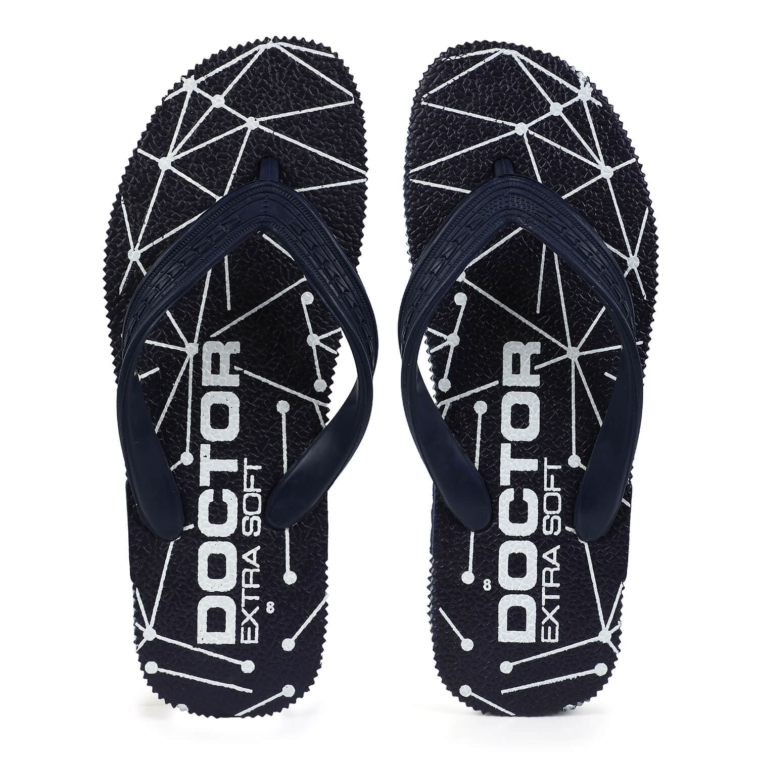 DOCTOR EXTRA SOFT D-01 Men's Hawaii Slipper Orthopaedic and Diabetic Comfort Ortho Care, Bathroom Rubber Flip-Flops & House Slipper for Gent’s & Boy’s