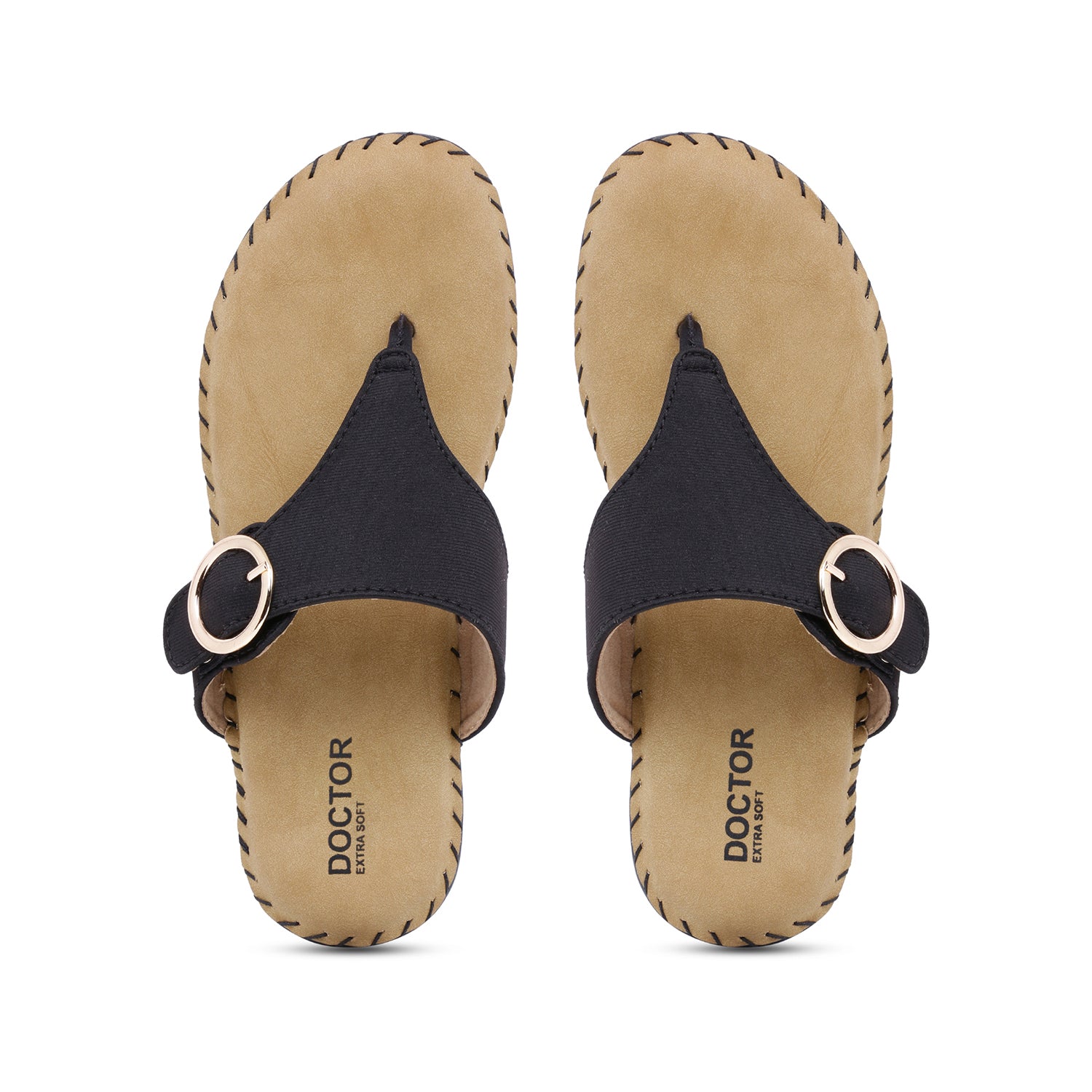 DOCTOR EXTRA SOFT ART-24 Women's Dr.Chappal For Ladies With Open Toe Style, Anti-Skid For Heel & Ankle Pain