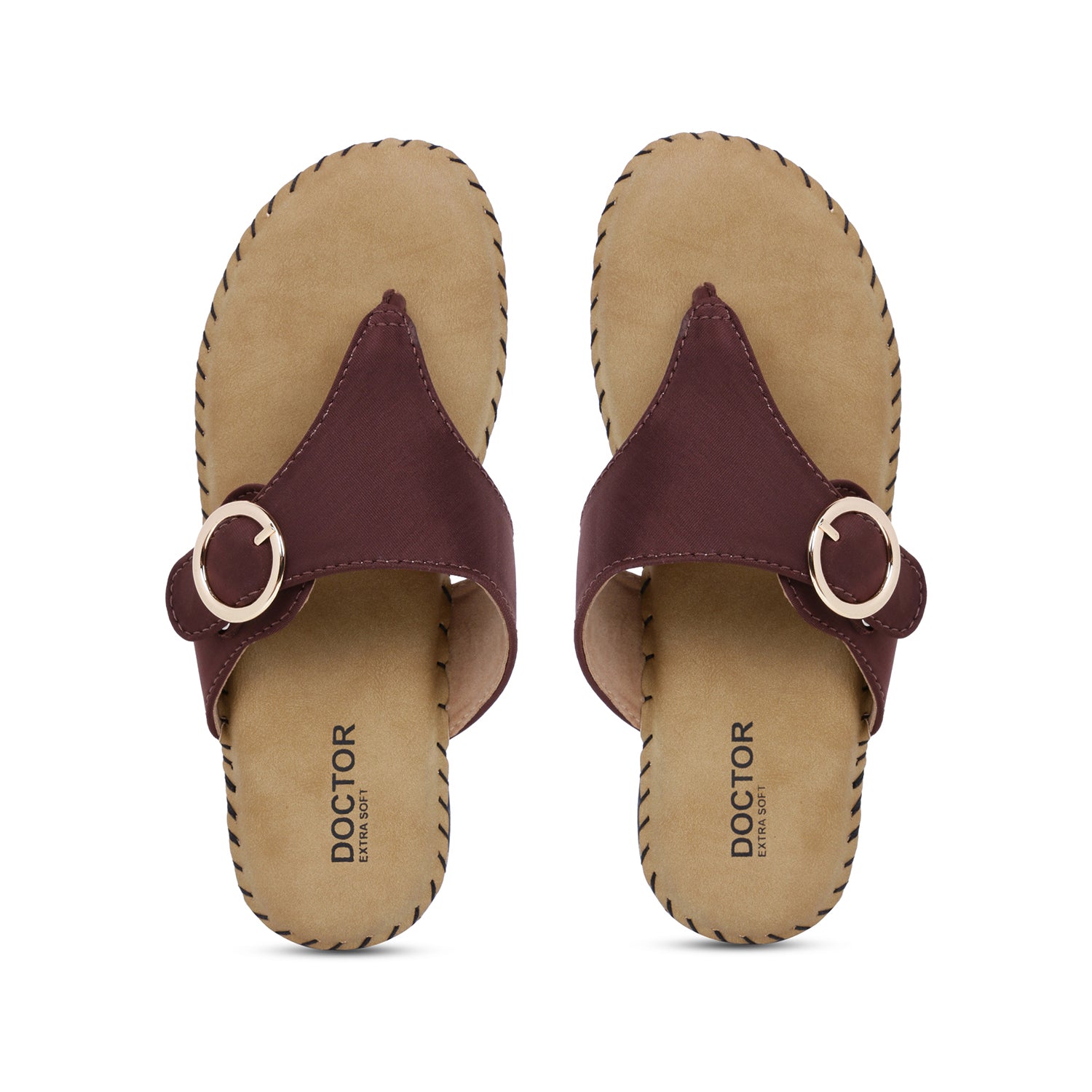 DOCTOR EXTRA SOFT ART-24 Women's Dr.Chappal For Ladies With Open Toe Style, Anti-Skid For Heel & Ankle Pain