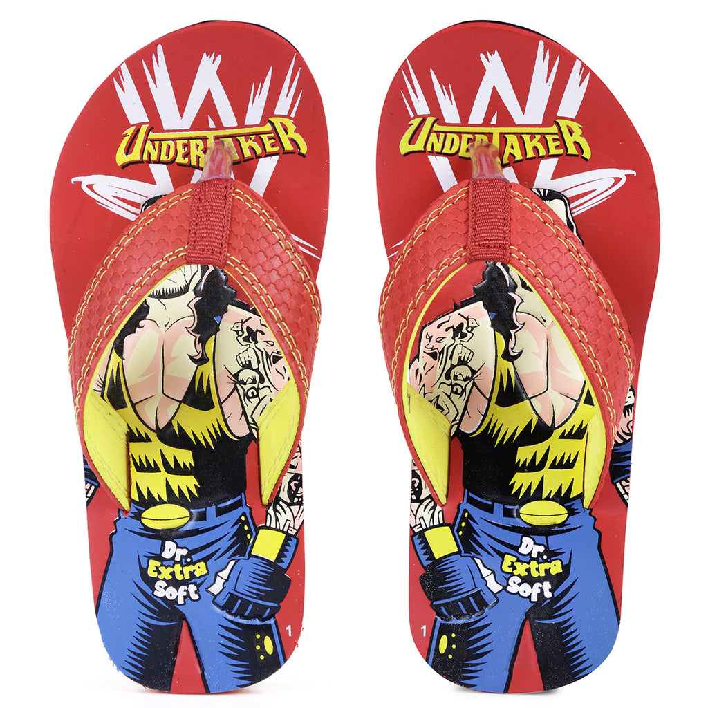DOCTOR EXTRA SOFT Unisex-Child Kids Flip-Flop (Undertaker Print) Soft Comfortable Indoor & Outdoor Slippers Stylish Non-Slip Slide Home Casual Cool Cartoon Cute House Chappals For Boys & Girls