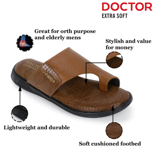 Doctor Extra Soft L-5, Heel Pain & Arch Pain Chappal/Sandals for Men's-Gents-Boy's That Avoid Blisters & Shoebite