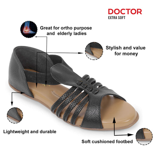 DOCTOR EXTRA SOFT Women's Sandals ART-535 Orthopaedic & Diabetic, Lightweight & Durable