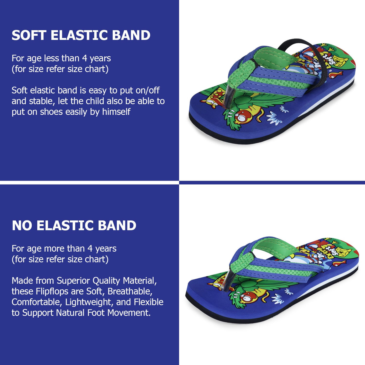 DOCTOR EXTRA SOFT Unisex-Child Kids Flip-Flop (Jungle Print) Soft Comfortable Indoor & Outdoor Slippers Stylish Non-Slip Slide Home Casual Cool Cartoon Cute House Chappals For Boys & Girls