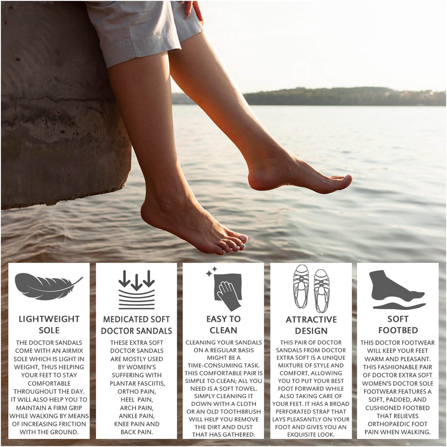 DOCTOR EXTRA SOFT Women's Sandals ART-543 Skin Friendly & Pocket Friendly, Light Weight & Durable