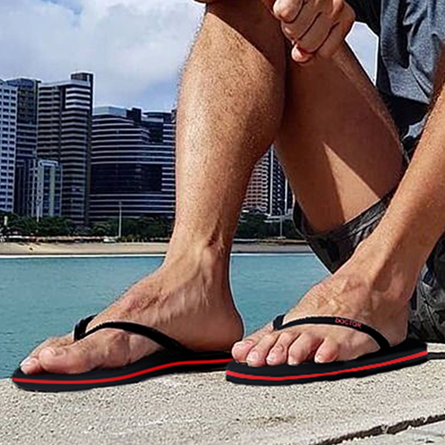 DOCTOR EXTRA SOFT D-27 House Slipper for Men's Ortho Care Ideal For Cracked Heels & Blistered Feet Having Soft Insole