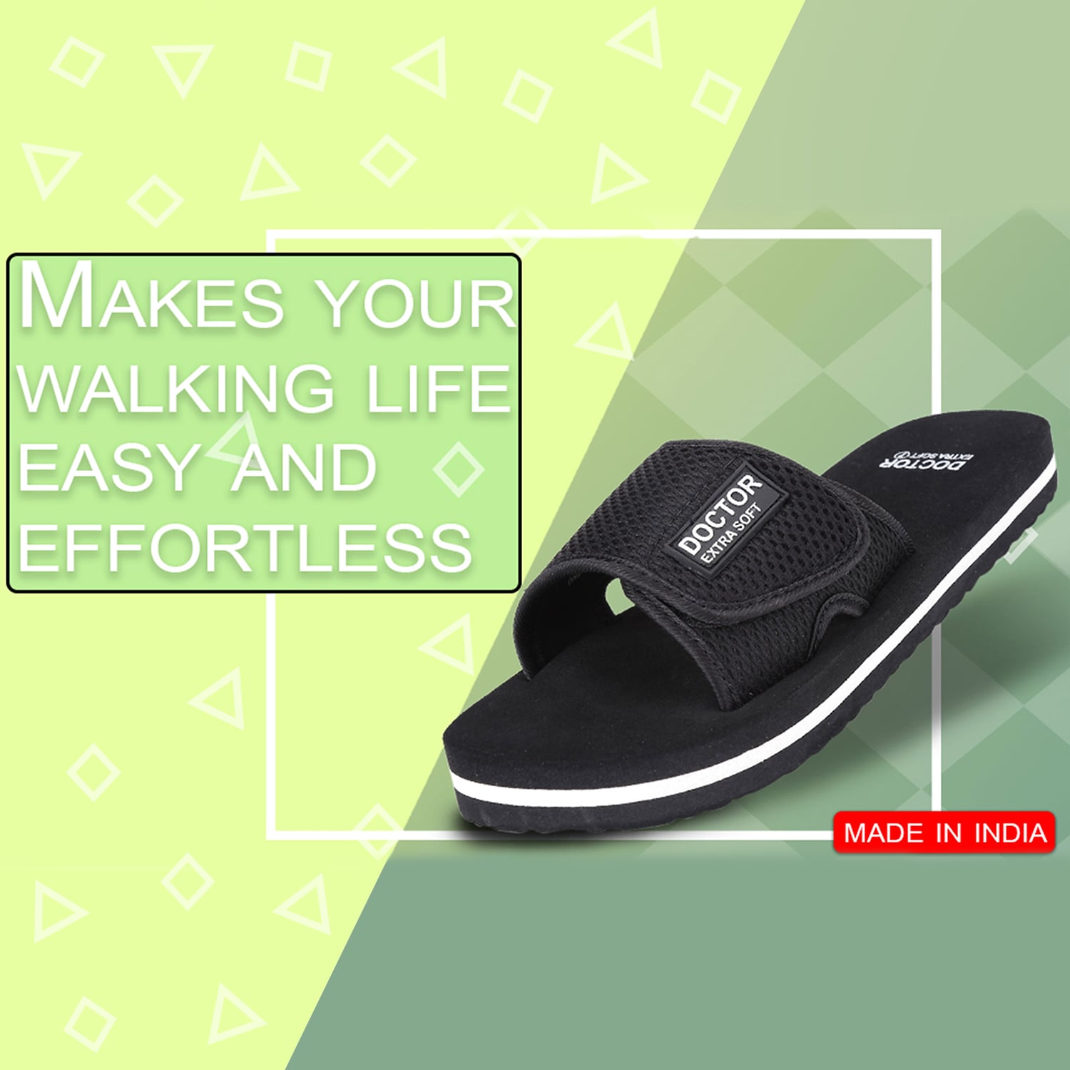 DOCTOR EXTRA SOFT D-25 Men's Dr Slippers/Sliders, Avoids Blisters, Scars, Sweating & Pain