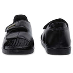 Doctor Extra Soft L-10 Diabetic Comfortable Dr Sole Footwear Latest Black Cushioned Adjustable Strap Sandals for Men's-Gents-Boy's