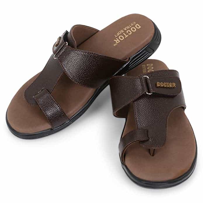 Doctor Extra Soft L-1 Ortho Care Cushioned Velcro Adjustable Strap Chappal-Sandals-Slippers for Men's-Gents-Boy's