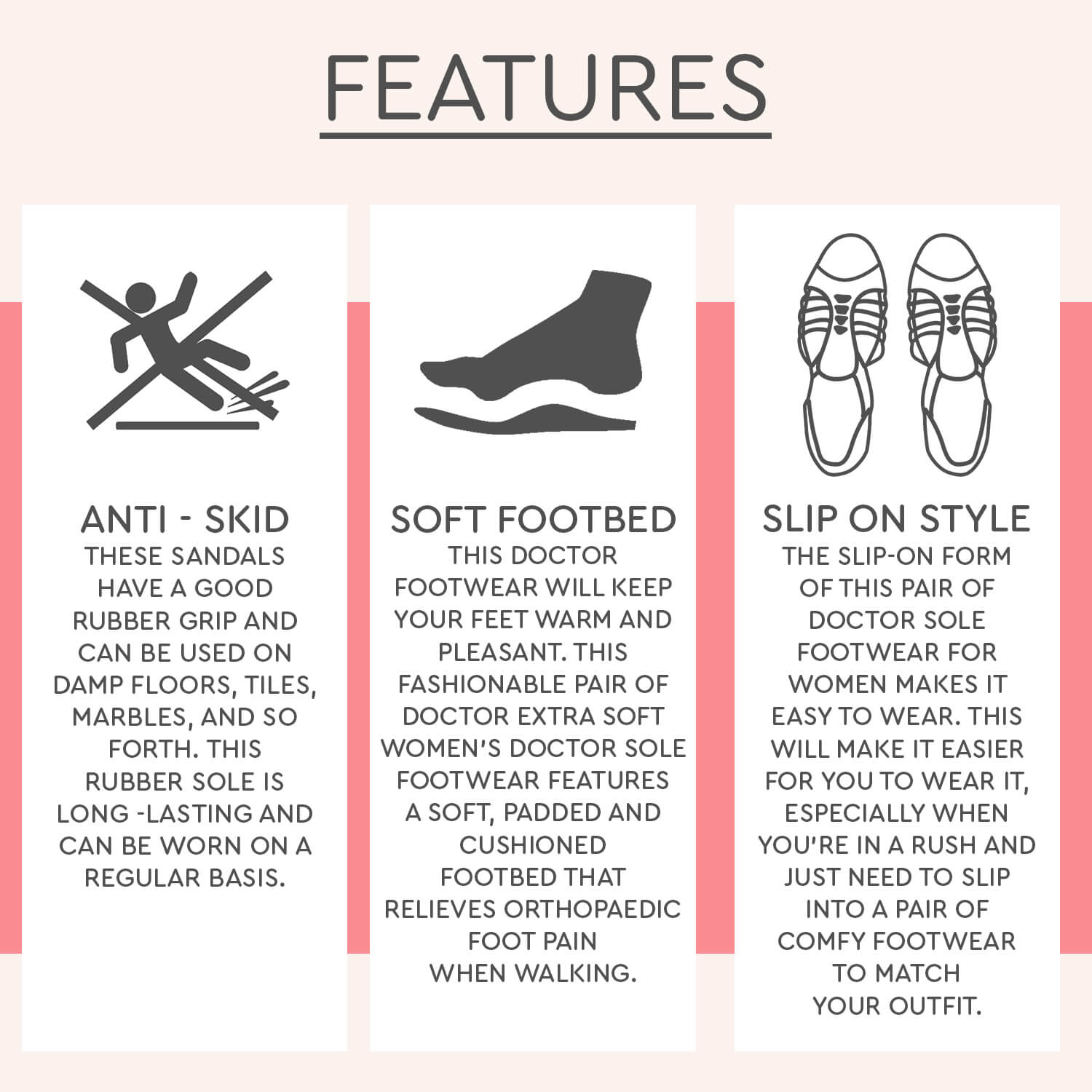 DOCTOR EXTRA SOFT Women's Sandals ART-535 Orthopaedic & Diabetic, Lightweight & Durable