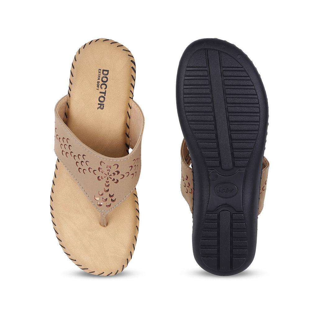 DOCTOR EXTRA SOFT ART-607 Women's Dr.Chappal For Ladies With Open Toe Style, Relaxing Footwear For Good Feet Health