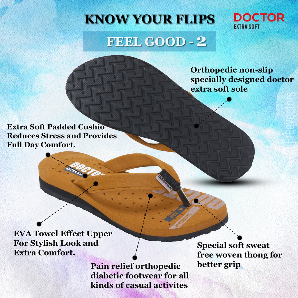 DOCTOR EXTRA SOFT D-21 Women's Feel Good Slippers Orthopaedic & Diabetic Comfortable Ladies Slipper Anti-skid
