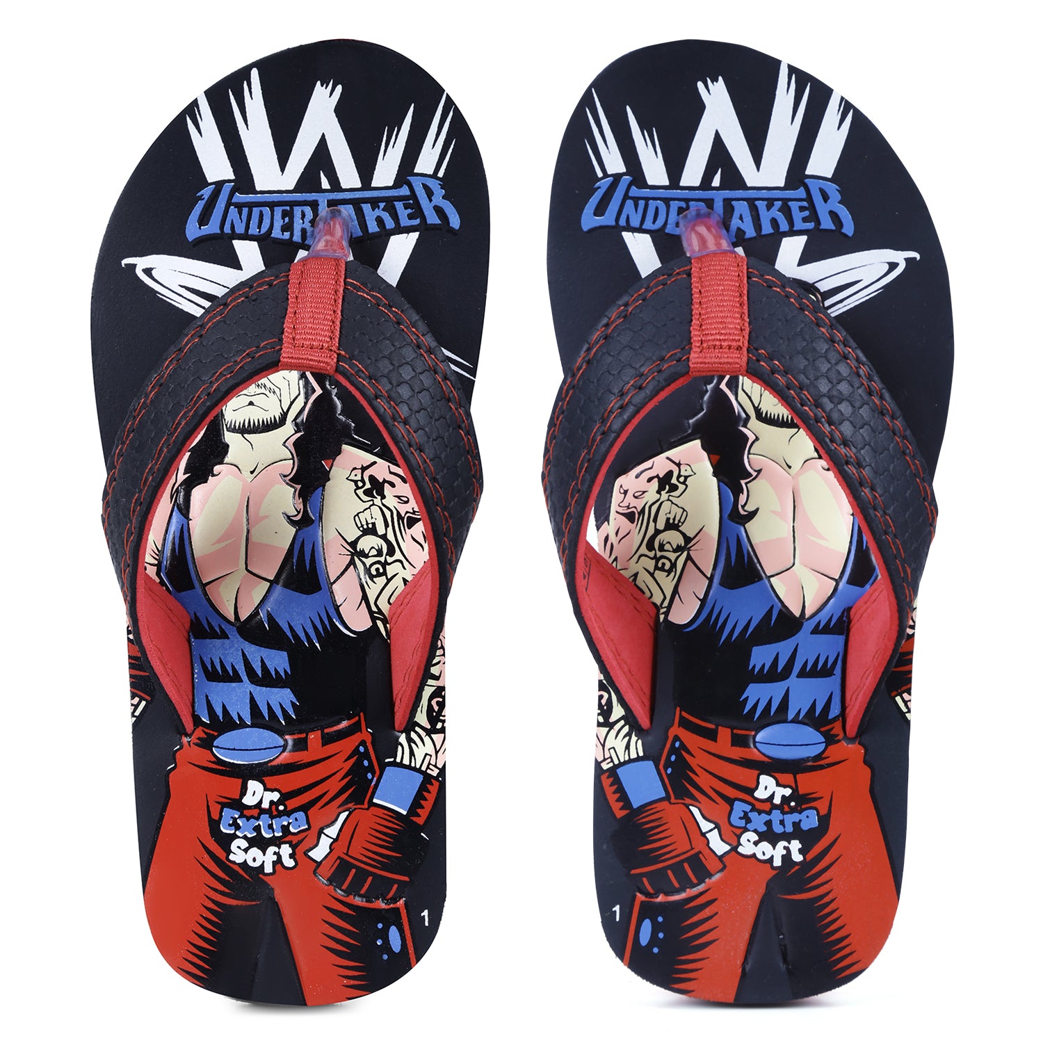 DOCTOR EXTRA SOFT Unisex-Child Kids Flip-Flop (Undertaker Print) Soft Comfortable Indoor & Outdoor Slippers Stylish Non-Slip Slide Home Casual Cool Cartoon Cute House Chappals For Boys & Girls