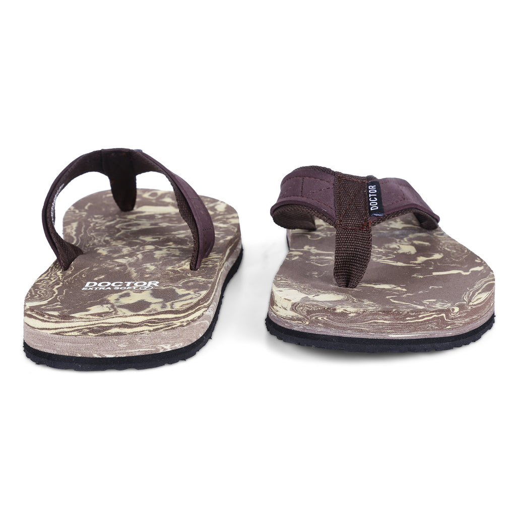 Doctor Extra Soft D-29 Men's Wood Anti Skid Flip flop/ Rubber Slippers, Colorful & Attractive House Sliders