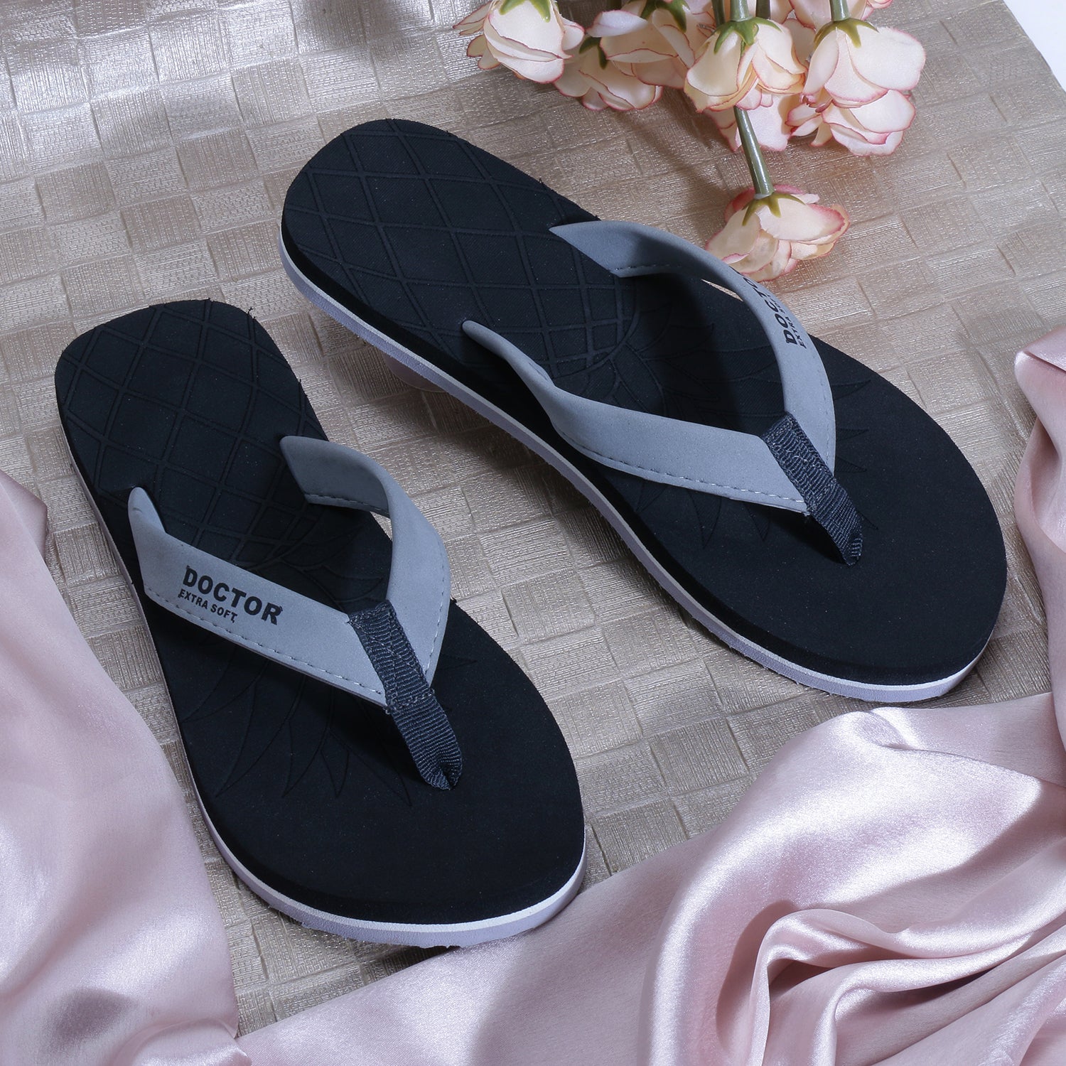 DOCTOR EXTRA SOFT House Slipper for Women's Care Durable | Orthopaedic & Diabetic | Lightweight|  Foot Pain Relief |Skid Resistant | Slippers for Girls & Ladies D-05