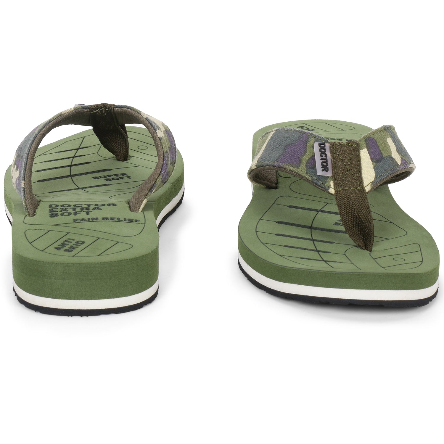 DOCTOR EXTRA SOFT D-55 Men's Camo Care Orthopaedic & Diabetic Adjustable Strap Super Comfort Flipflops & House Slippers for Men’s and Boys