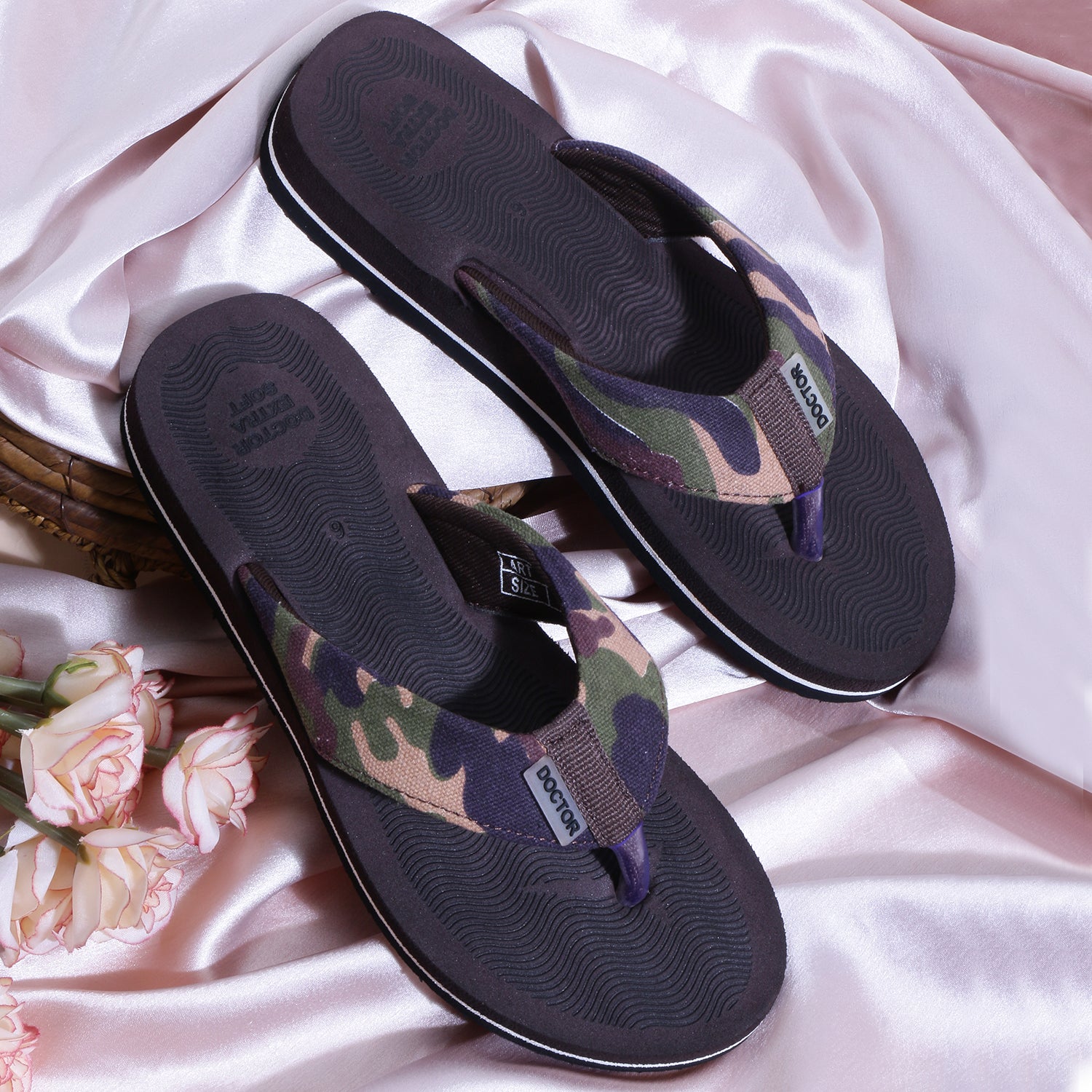 DOCTOR EXTRA SOFT D-56 House Slipper for Women's Camo | Pregnancy | Orthopaedic & Diabetic