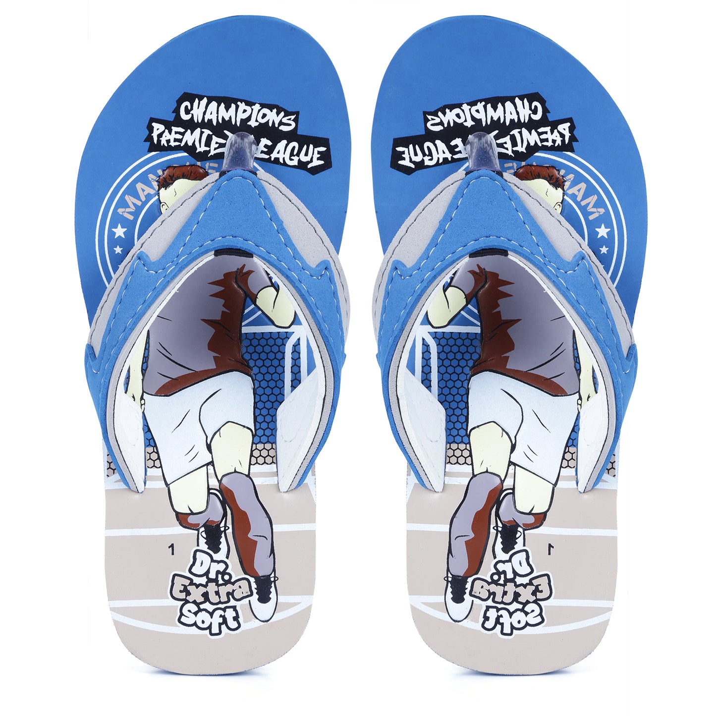 DOCTOR EXTRA SOFT Unisex-Child Kids Flip-Flop (Champions Print) Soft Comfortable Indoor & Outdoor Slippers Stylish Non-Slip Slide Home Casual Cool Cartoon Cute House Chappals For Boys & Girls