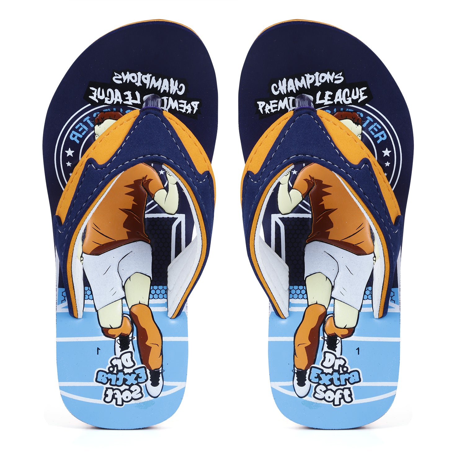 DOCTOR EXTRA SOFT Unisex-Child Kids Flip-Flop (Champions Print) Soft Comfortable Indoor & Outdoor Slippers Stylish Non-Slip Slide Home Casual Cool Cartoon Cute House Chappals For Boys & Girls