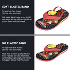 DOCTOR EXTRA SOFT Unisex-Child Kids Flip-Flop (Booster Gold Print) Soft Comfortable Indoor & Outdoor Slippers Stylish Non-Slip Slide Home Casual Cool Cartoon Cute House Chappals For Boys & Girls