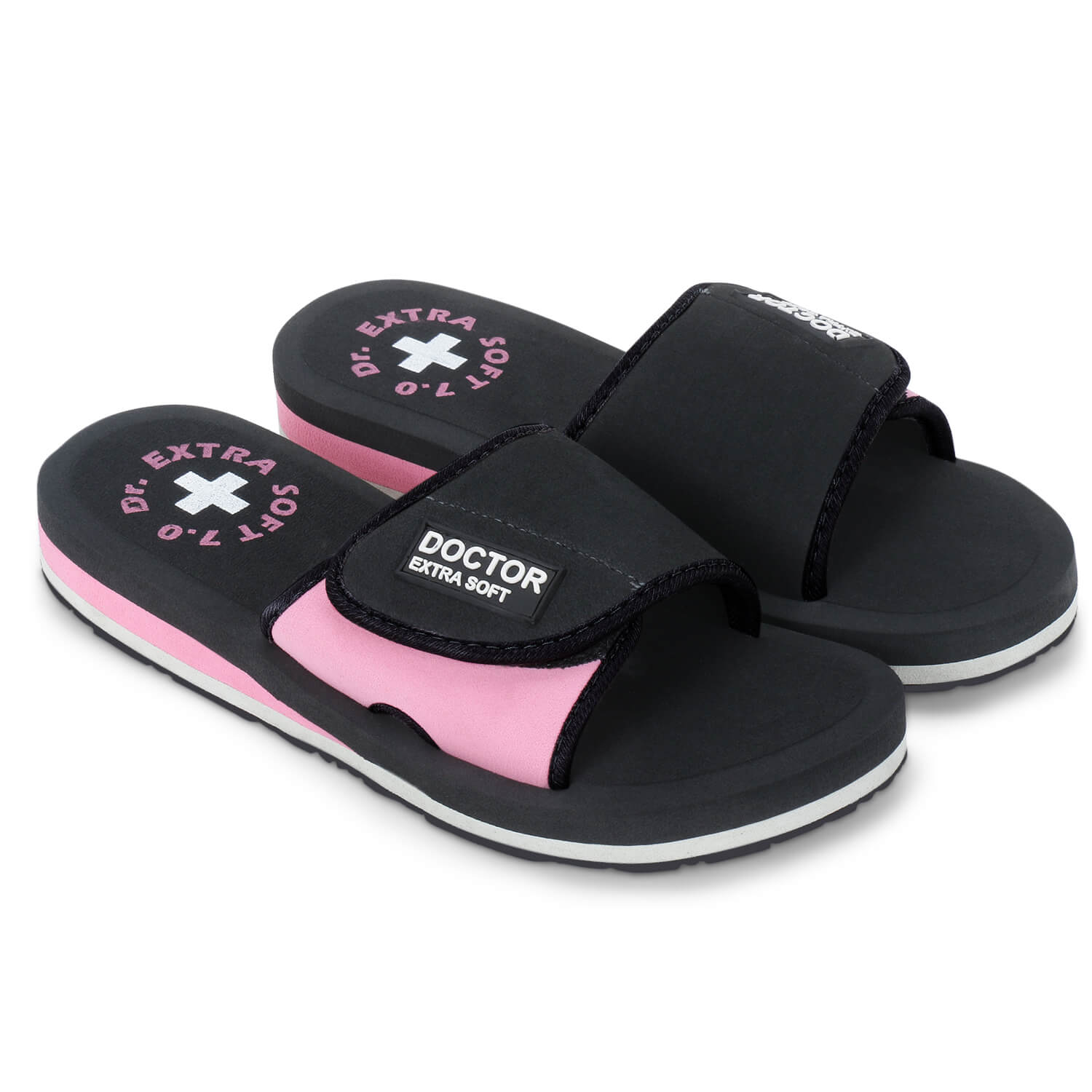 DOCTOR EXTRA SOFT D-52 Women's Slippers/Flip-flops Anti-Skid & Pregnancy, House Slippers With Velcro Adjustable Style