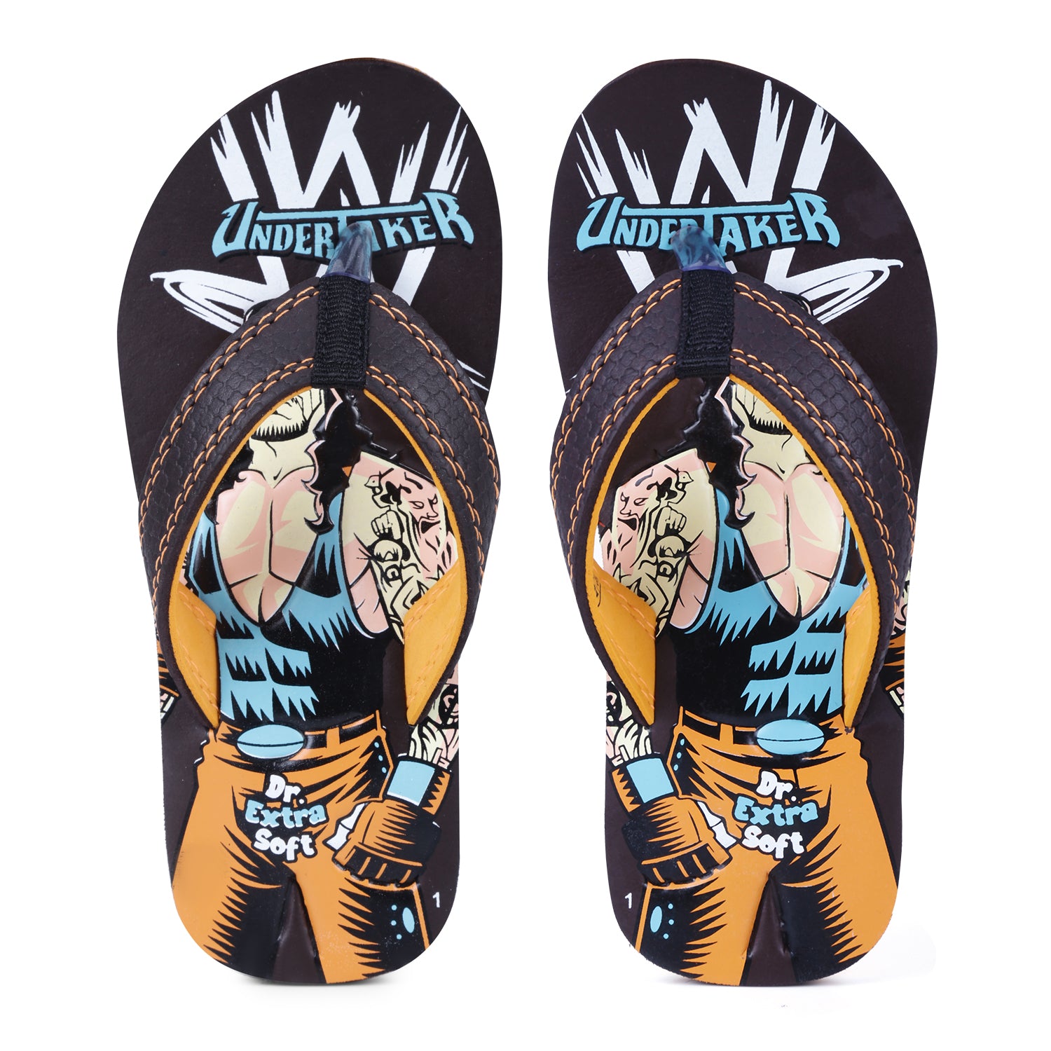 DOCTOR EXTRA SOFT Unisex-Child Kids Flip-Flop (Undertaker Print) Soft Comfortable Indoor & Outdoor Slippers Stylish Non-Slip Slide Home Casual Cool Cartoon Cute House Chappals For Boys & Girls